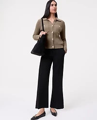 Ann Taylor Textured Stitch Sweater Jacket Women's
