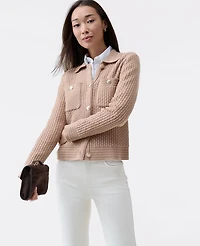Ann Taylor Textured Stitch Sweater Jacket Women's
