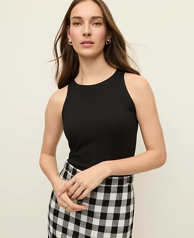 Ann Taylor Crew Neck Halter Tank Top Women's