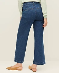 Ann Taylor The Petite Trouser Crop Jean Luxe Indigo Wash Women's