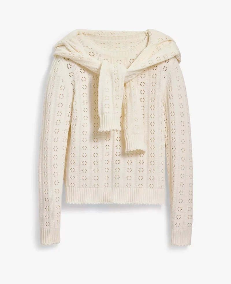 Ann Taylor Cozy Pointelle Sweater Women's