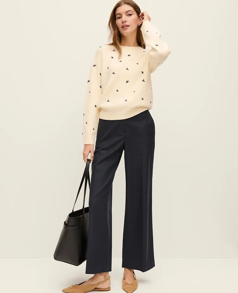 Ann Taylor The Relaxed Wide-Leg Ankle Pant Women's