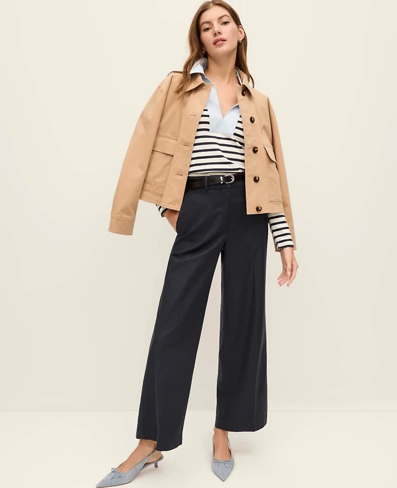 Ann Taylor The Relaxed Wide-Leg Ankle Pant Women's