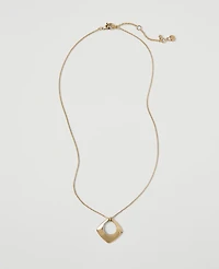 Ann Taylor Open Square Pendant Necklace Goldtone Women's