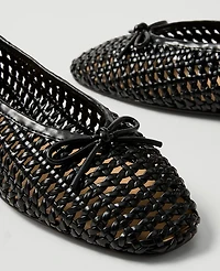 Ann Taylor Weekend Collection Woven Bow Ballet Flat Women's