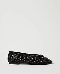 Ann Taylor Weekend Collection Woven Bow Ballet Flat Women's
