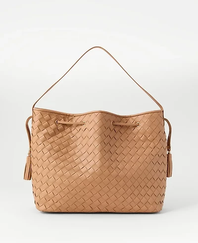 Ann Taylor Straw Tote Desert Sand Women's