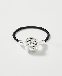 Ann Taylor Knotted Hair Tie Silvertone Women's