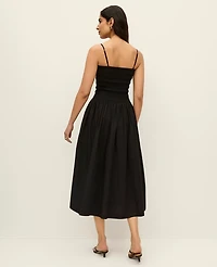 Ann Taylor Smocked Flare Maxi Dress Women's