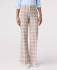 Ann Taylor The Jayne Trouser Plaid - Curvy Fit Tan/Navy Women's