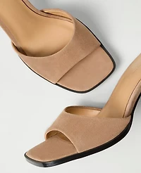 Ann Taylor Suede Mule Dominican Sand Women's