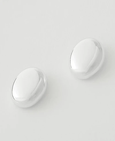 Ann Taylor Oversized Stud Earrings Silvertone Women's