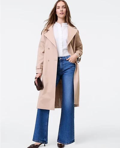 Ann Taylor The Petite Wide-Leg Jean Luxe Medium Wash Women's