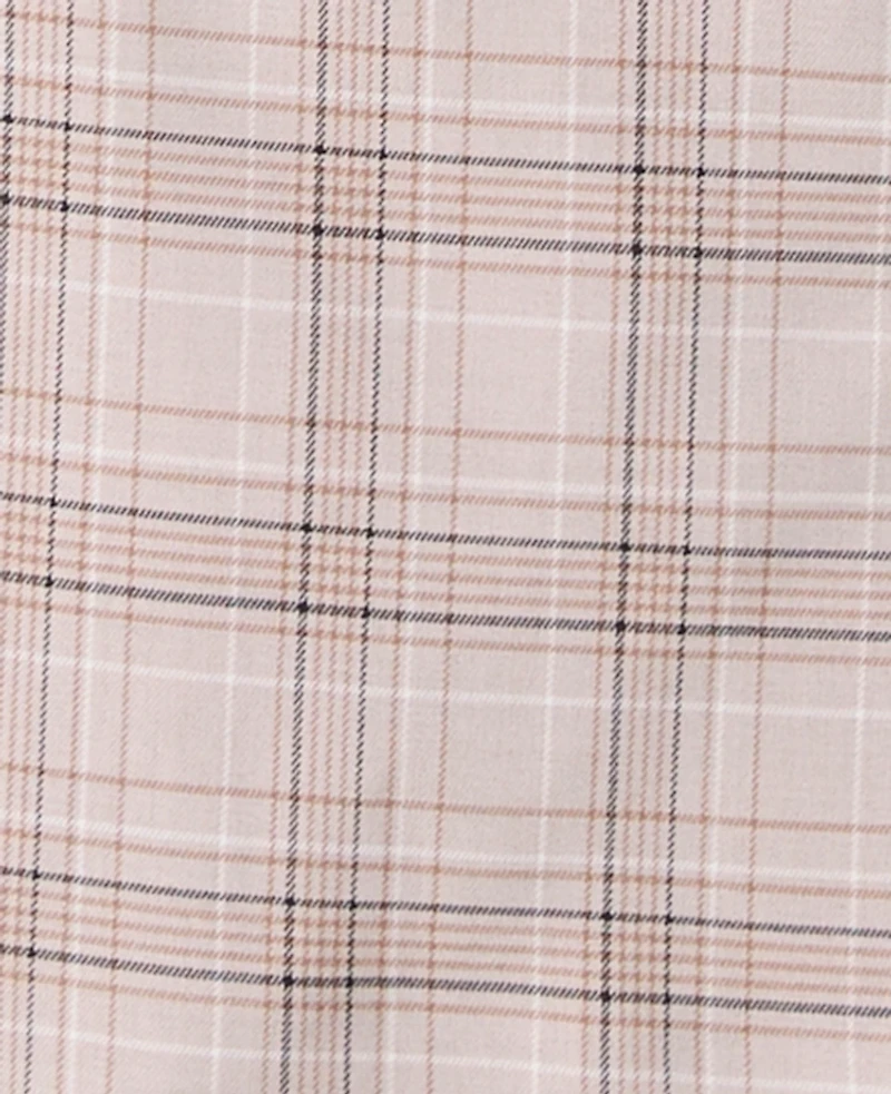 Ann Taylor The Petite Greenwich Blazer Plaid Tweed Tan/Navy Women's