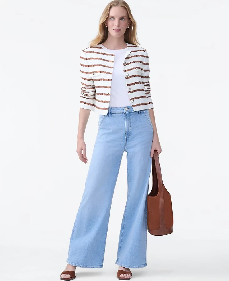 Ann Taylor Petite Weekend Collection Denim Trouser Light Wash Indigo Women's