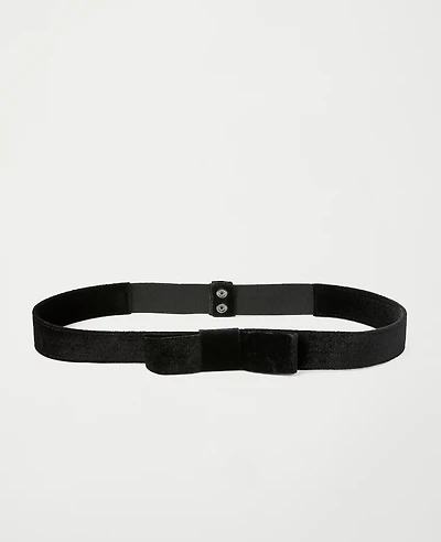 Ann Taylor Velvet Bow Belt Black Women's