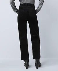 Ann Taylor Petite Weekend Collection Stretch Velvet Pant Black Women's