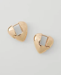 Ann Taylor Heart Drop Earrings Goldtone Women's