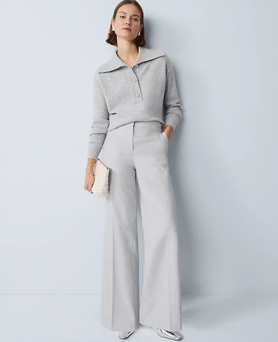 Ann Taylor The Petite Perfect Wide-Leg Pant Flannel Women's