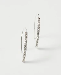 Ann Taylor Pavé Drop Earrings Silvertone Women's