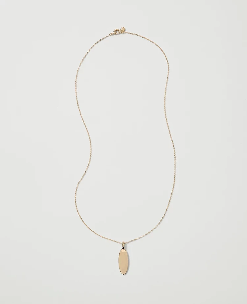 Ann Taylor Metal Pendant Necklace Goldtone Women's