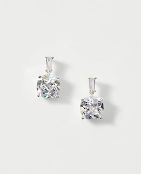 Ann Taylor Crystal Stud Earrings Silvertone Women's