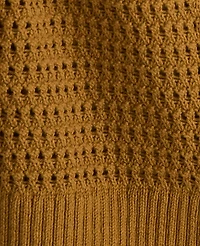 Ann Taylor Haven Well Within Organic Cotton Open Stitch Cardigan Dried Moss Women's