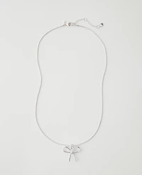 Ann Taylor Metal Bow Pendant Necklace Women's