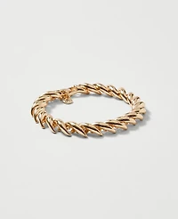 Ann Taylor Twisted Rope Metal Bracelet Goldtone Women's