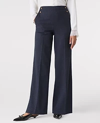 Ann Taylor The Petite Everyday Sailor Wide Leg Pant Indigo Blend Women's