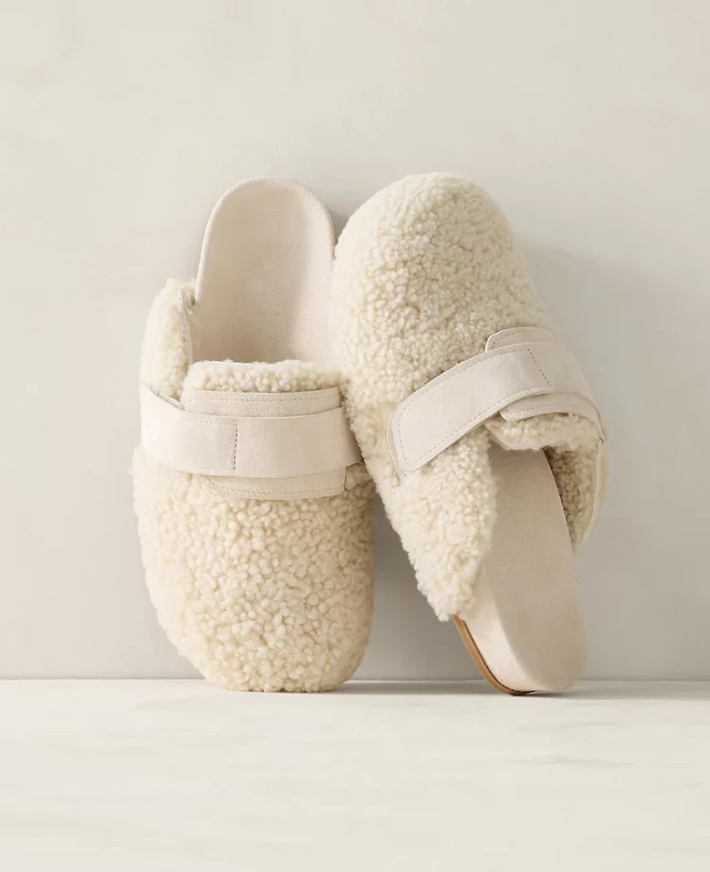 Ann Taylor Haven Well Within Sherpa Clog Ivory Women's