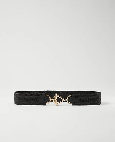 Ann Taylor Straw Stretch Belt XS/S Women's