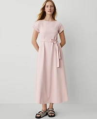 Ann Taylor Weekend Collection Belted Knit Midi Dress Women's