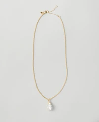 Ann Taylor Freshwater Pearl Pendant Necklace Goldtone Women's