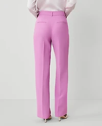 Ann Taylor The Side-Zip Straight Pant Fluid Crepe Orchid Glow Women's
