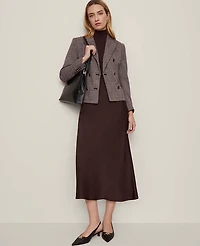Ann Taylor Satin Bias Midi Slip Skirt Women's