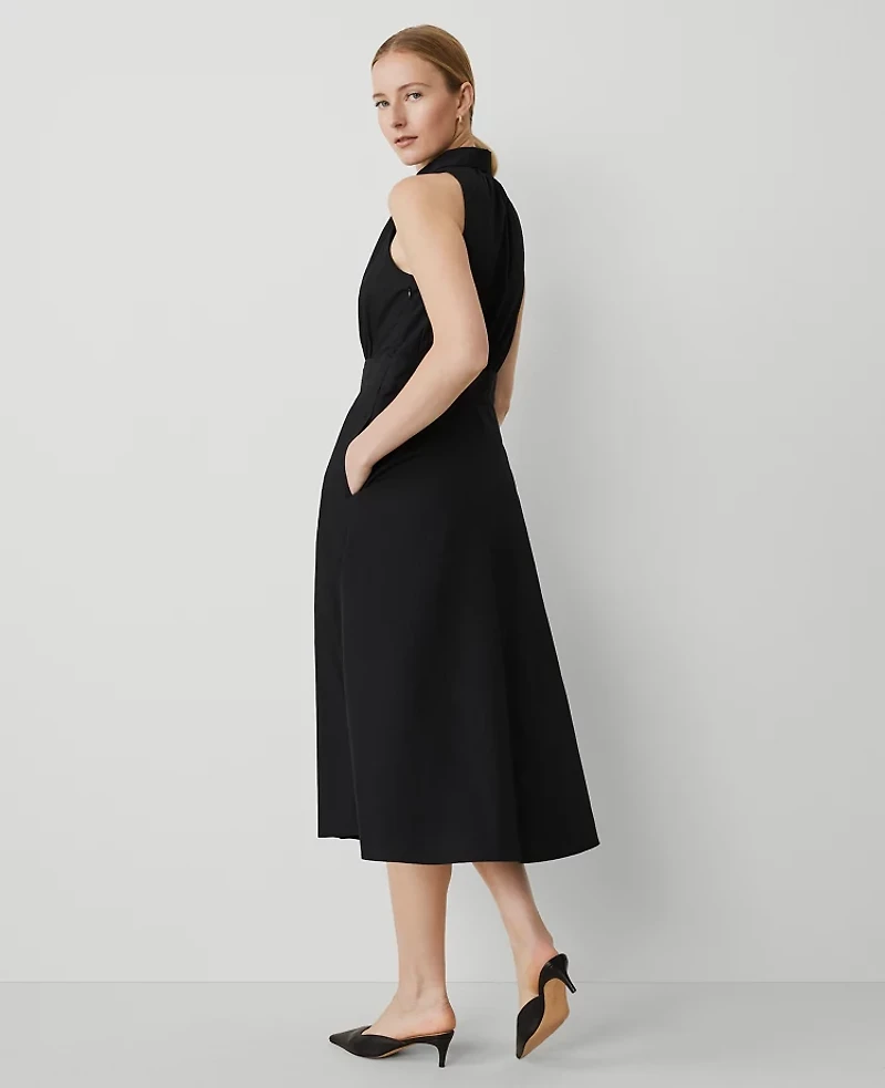 Ann Taylor Petite Sleeveless Flare Shirtdress Women's