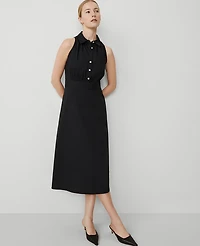 Ann Taylor Petite Sleeveless Flare Shirtdress Women's