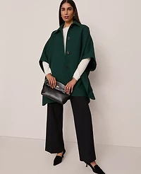 Ann Taylor Buttoned Trench Cape Pine Grove Women's