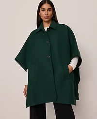 Ann Taylor Buttoned Trench Cape Pine Grove Women's