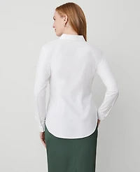 Ann Taylor Petite Side Tie Shirt Size 2XS White Women's