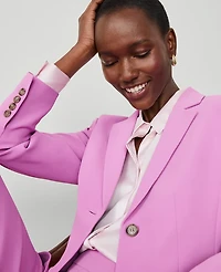 Ann Taylor The Two-Button Blazer in Fluid Crepe Size 14 Orchid Glow Women's
