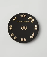 Ann Taylor Stud Earring Set Goldtone Women's