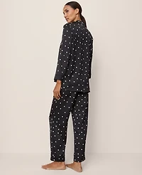 Ann Taylor Dotted Pajama Set Black Women's
