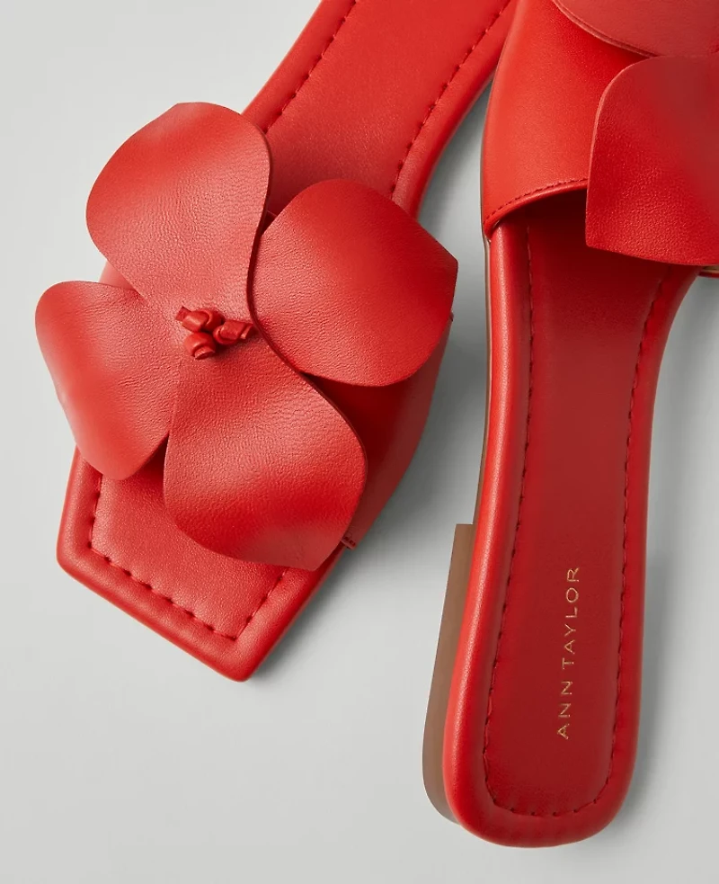 Ann Taylor Leather Flower Sandal Women's