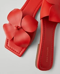Ann Taylor Leather Flower Sandal Women's