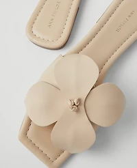 Ann Taylor Leather Flower Sandal Size 8 1/2 Sands Edge Women's