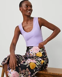 Ann Taylor Petite Modern Scoop Neck Tank Top Size Small Radiant Amethyst Women's