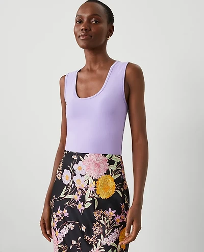 Ann Taylor Petite Modern Scoop Neck Tank Top Size Small Radiant Amethyst Women's