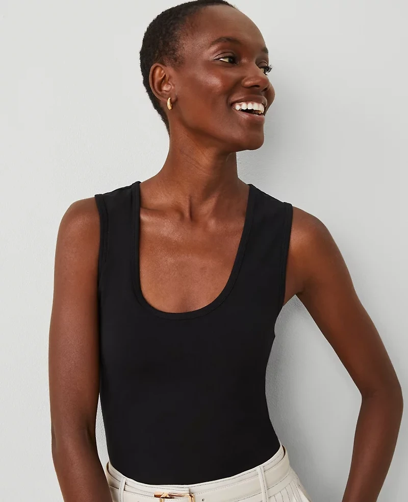 Ann Taylor Petite Modern Scoop Neck Tank Top Women's